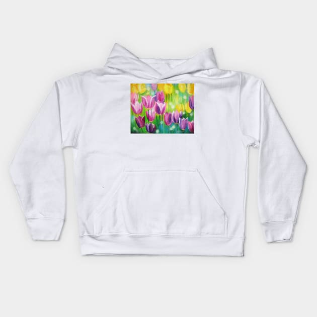 Tulips Kids Hoodie by OLHADARCHUKART